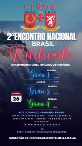 II Reunión Nacional Rectificada Brasil - Portada extendida